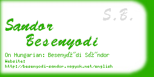 sandor besenyodi business card